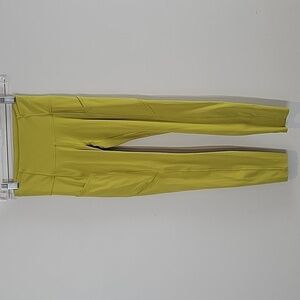 Lululemon Fast and Free Tight II 25" Nulux Golden Lime Leggings pockets